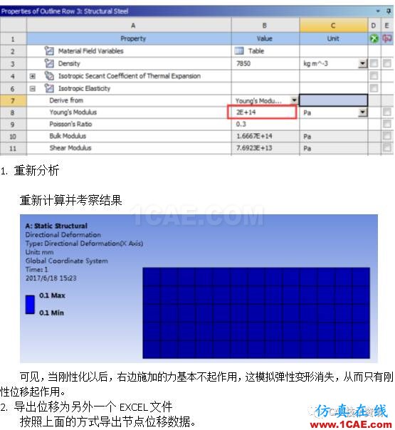 如何在ANSYS WORKBENCH中區分剛性位移與變形位移?ansys workbanch圖片5